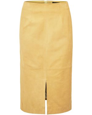 BOSS Selavie 10259210 01 Leather Jacket - Yellow