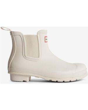 HUNTER Original Chelsea Boots - White