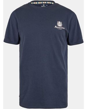 Aquascutum Logo T-Shirt - Blue