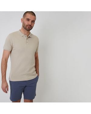 Threadbare Textured Cotton Short Sleeve Polo Shirt - Multicolour
