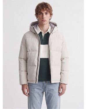 Jack & Jones Galaxy Hooded Regular-Fit Puffer Jacket - Grey