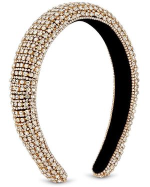 Jon Richard Statement Plated Crystal Headband - Black