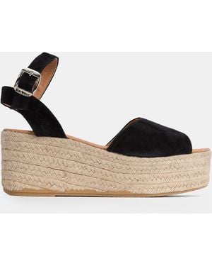 Barbour Aspen Espadrille Wedges - Black
