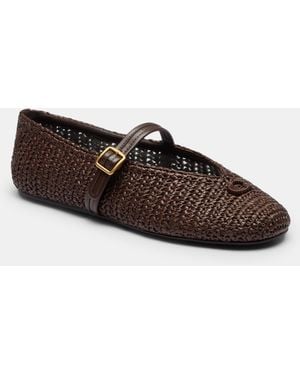 COACH Sculpted C Soft Mary Jane - Brown