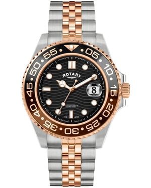 Rotary Apex 100 Back Dial Ss Bracelet Watch - Metallic