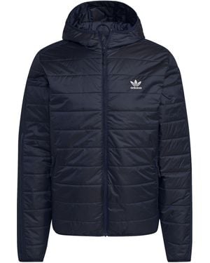adidas Originals Padded Hooded Recycled Long Sleeve Puffer Jacket - Blue
