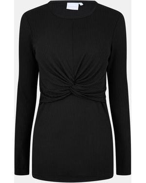 Mama.licious Mama Mat Long-Sleeve Blouse - Black