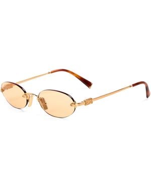 Miu Miu 0Mu A54S Round Sunglasses - Brown
