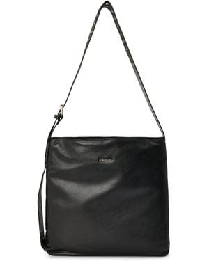 Kangol Suede Cross Body Bag - Black