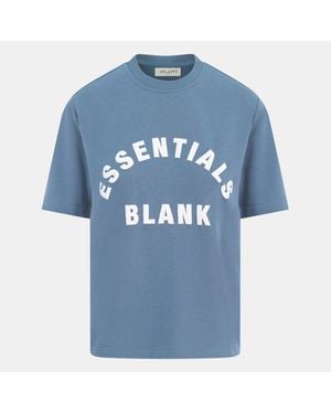 Blank Essentials Blank Arched Print Puff T-Shirt Ladies - Blue