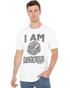 top gun The I Am Dangerous Adult T Shirt W - White