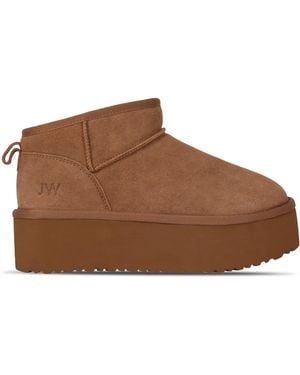 Jack Wills Platform Snug Boots - Brown