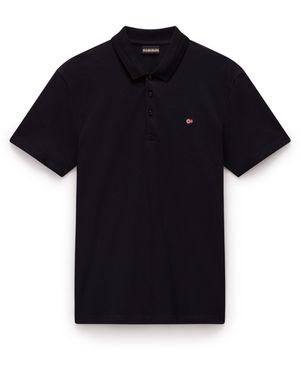 Napapijri Ealis Pique Polo Shirt - Black