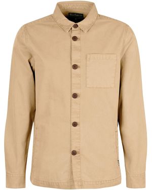 Barbour Washed Cotton Long Sleeve Overshirt - Natural