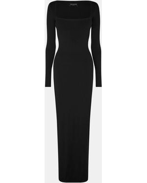 Naked Wardrobe Square Neck Sculpt Maxi Dress - Black