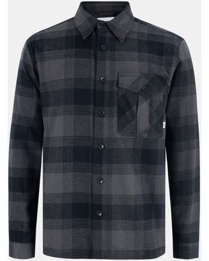 Firetrap Anthm Long-Sleeve Patterned Shirt - Blue