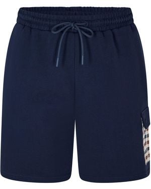 Aquascutum Fleece Jogger Shorts - Blue