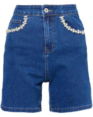 Amy Lynn Denim Shorts - Blue