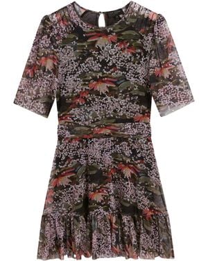 Ted Baker Mesh Midi Dress - Black