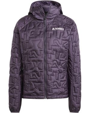 adidas Terrex Xperior Primaloft Insulated Hooded Long Sleeve Waterproof Jacket - Purple