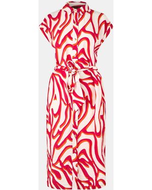 Biba Printed Shirt Dress - Red
