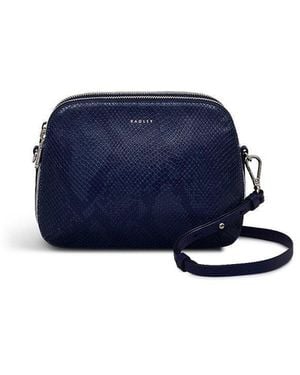 Radley Dukes Place Faux Snake Medium Handbag - Blue
