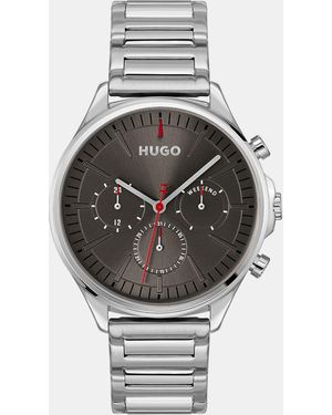 HUGO Gents #Smash Multi With Stainless Steel Bracelet - Metallic