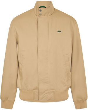 Lacoste Twill Cotton Long Sleeve Harrington Jacket - Natural