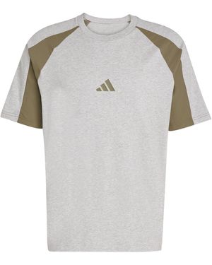adidas Seasonal Essentials Colourblock T-Shirt - Grey