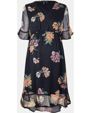 Vero Moda Mo Smilla Milkmaid Dress - Blue