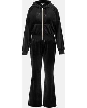 Miso Velour Tracksuit - Black