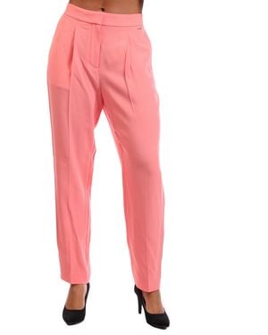 BOSS Talosa Straight Leg Trousers - Red