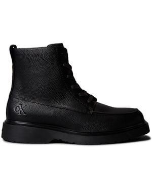 Calvin Klein Leather Chukka Boots - Black