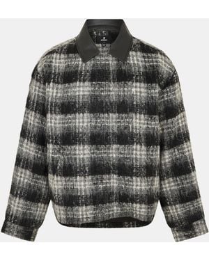 Represent Two-Way Zip Regular Fit Overshirt - Grey