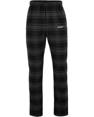 Off-White c/o Virgil Abloh Wide Leg Relaxed Fit Trousers - Black