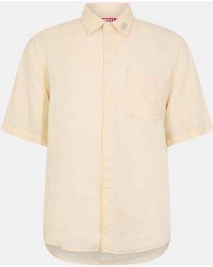 DIESEL Long-Sleeve Plain Shirt - Natural