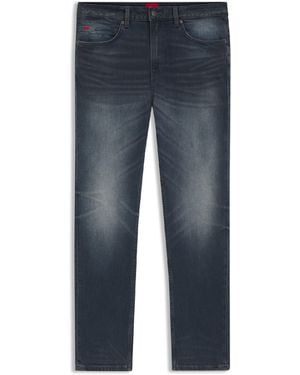 HUGO 708 Cotton Slim-Fit Jeans - Blue