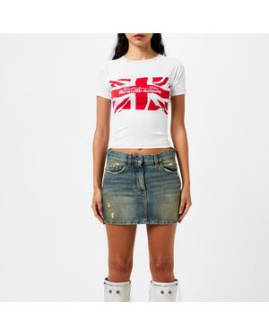 Sinead Gorey Union Jack Screen Printed T-Shirt - Blue