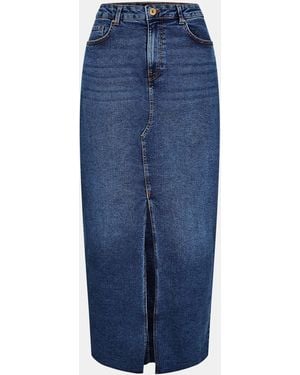 Pieces Midi Skirt - Blue