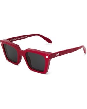 Off-White c/o Virgil Abloh Reno Rectangle Sunglasses - Red