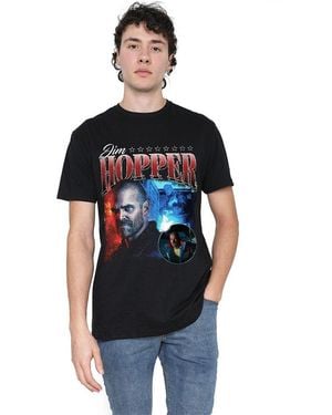Stranger Things Season Four Jim Hopper Homage T - Black