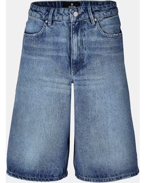 Represent Denim Bermuda Cotton Knee Length Chino Shorts - Blue