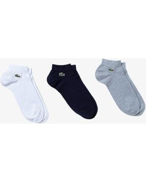 Lacoste 3 Pack Trainer Socks - Blue