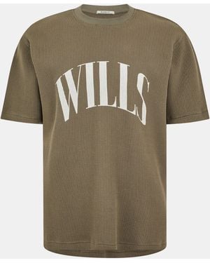 Jack Wills Jw Waffle Graphic Regular Fit T-Shirt - Green