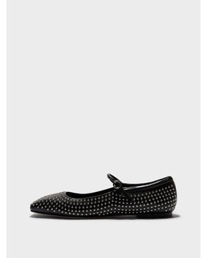 Aeyde Unm Mini Sud Ballet Court Shoes - Black
