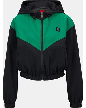 HUGO Colour Block Track Jacket - Green
