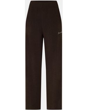 Jack Wills Wide Leg Knitted Trousers - Brown