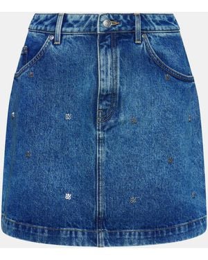 HUGO Gebisi Denim Mini Skirt - Blue
