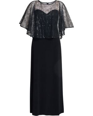 Gina Bacconi Anoushka Maxi Dress With Sheer Cape - Black