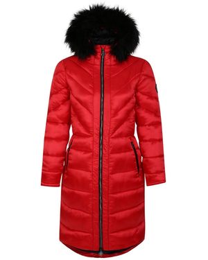 Dare 2b Supression Longline Insulated Quilted Jacket - Red